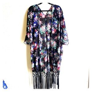 Floral Kimono with Tassels!
